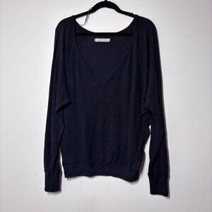 We The Free Womens M VNeck Oversized Sweater Pullover Lightweight Casual Staple